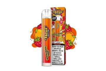 Kurwa 700 jednorázová e-cigareta White Peach Razz (broskev a malina) 20mg/ml 1ks